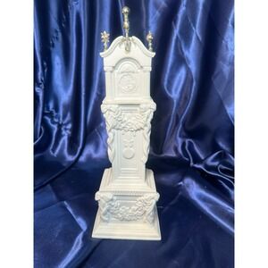 Department 56 Winter Silhouettes 12" Grandfather Clock Porcelain No Box